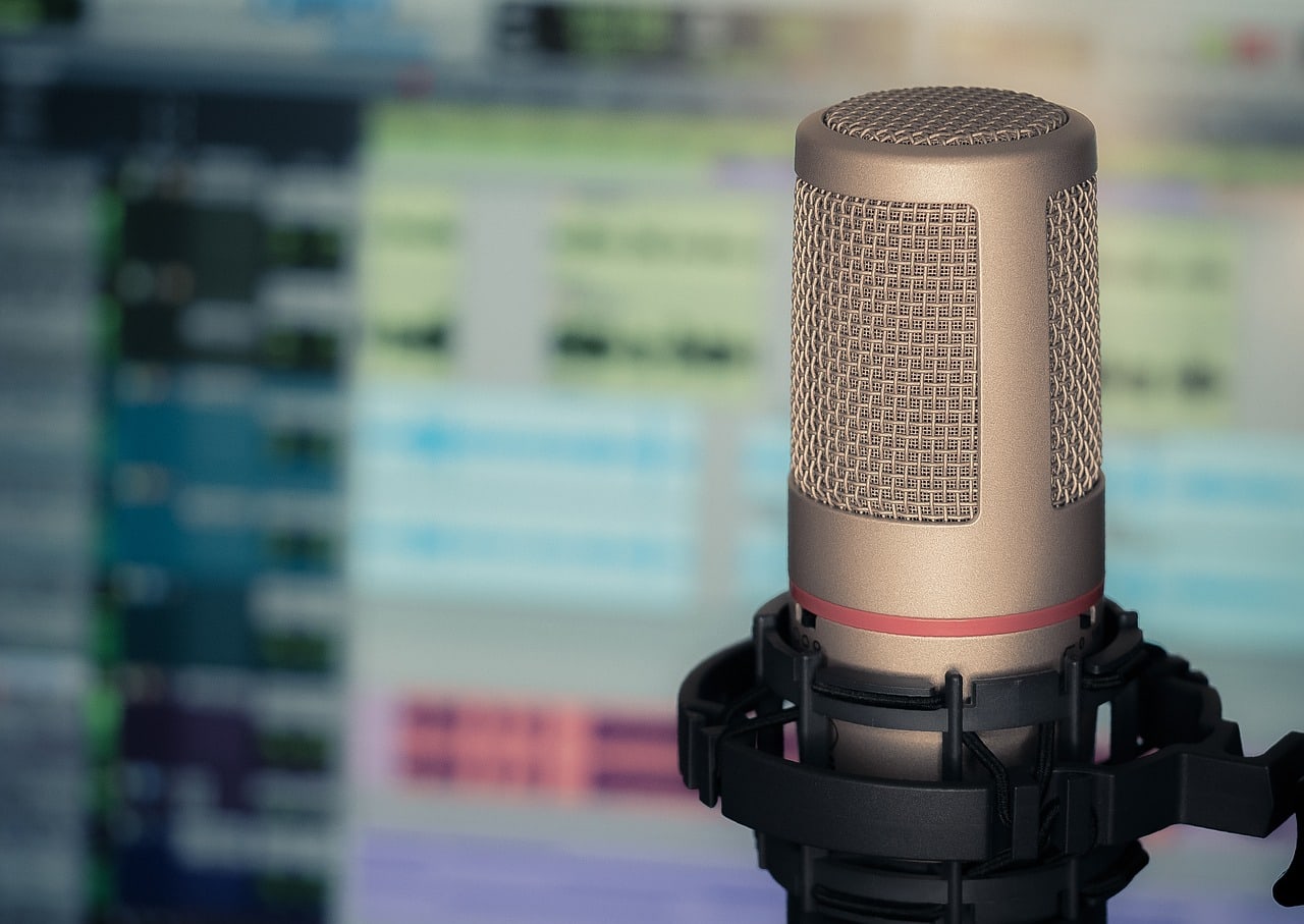 microphone in front of computer