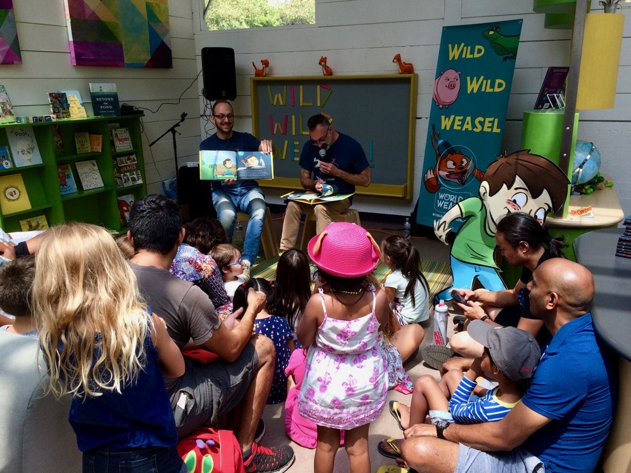 Reading WILD WILD WEASEL at Kidspace 2018